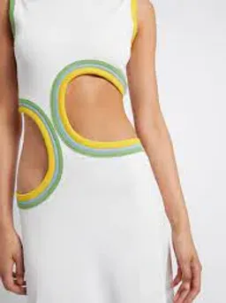 Christopher Esber Cutout Torso Dress  Multi Paisley Size 12 for rent on The Volte - image 3