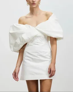 Rachel Gilbert Xavier Mini Dress White Size 14 for rent on The Volte - image 4