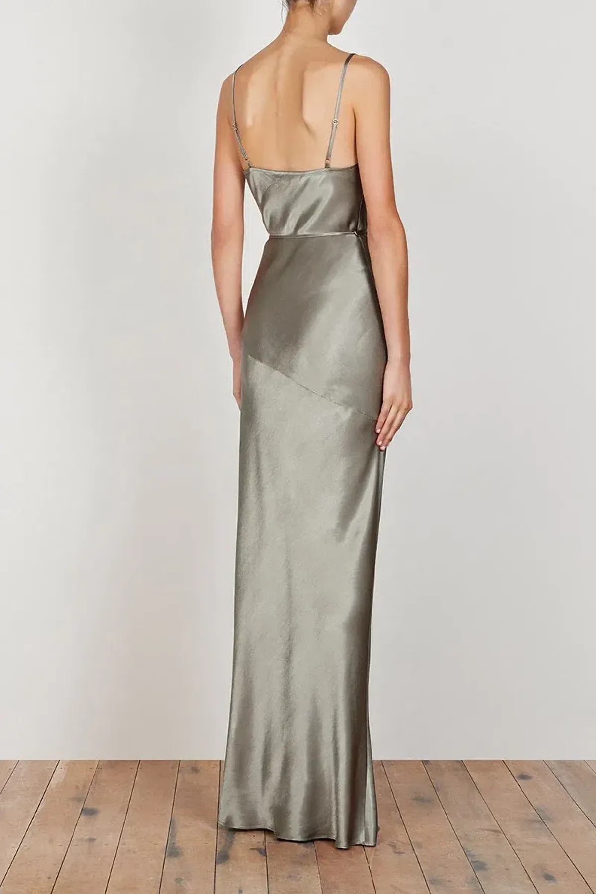 Shona Joy La Lune Bias Cowl Maxi Dress Sage Size 10 - Image 2