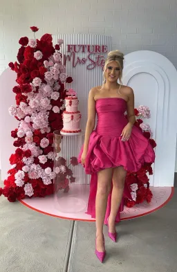 Aje Piacere Bubble Hem Mini Dress Pink Size 10 / M for rent on The Volte - image 4