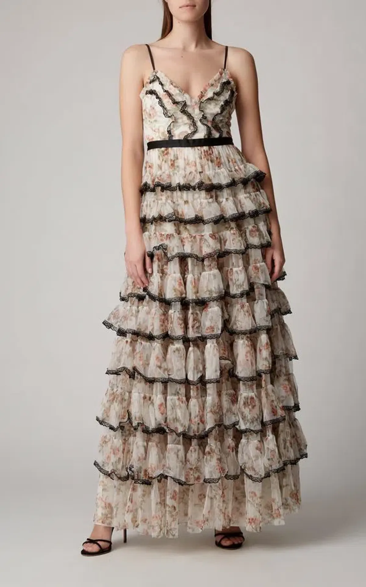 Needle and Thread Garland Marie Ruffled Tulle Gown Floral Size 8  - Image 1