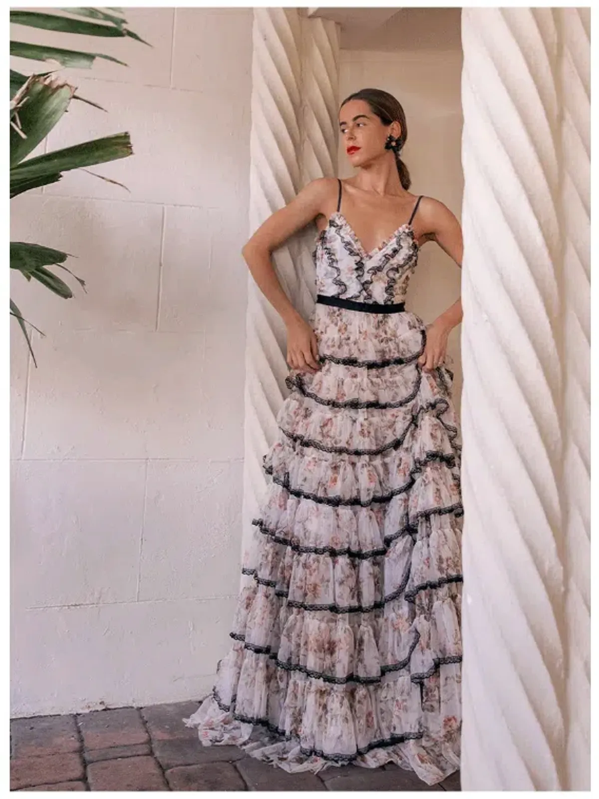 Needle and Thread Garland Marie Ruffled Tulle Gown Floral Size 8  - Image 3