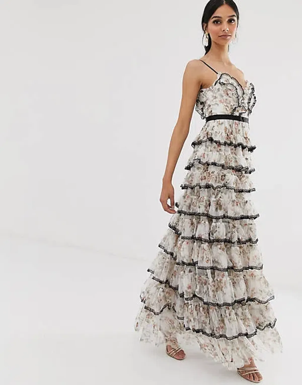 Needle and Thread Garland Marie Ruffled Tulle Gown Floral Size 8  - Image 2
