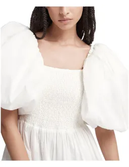 Aje Cherished Midi Dress Ivory White Size 8 / S for rent on The Volte - image 2
