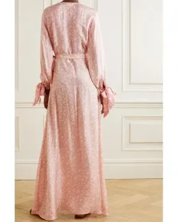 Hannah Artwear Luna Silk Wrap Maxi Dress Floral One Size   for rent on The Volte - image 3
