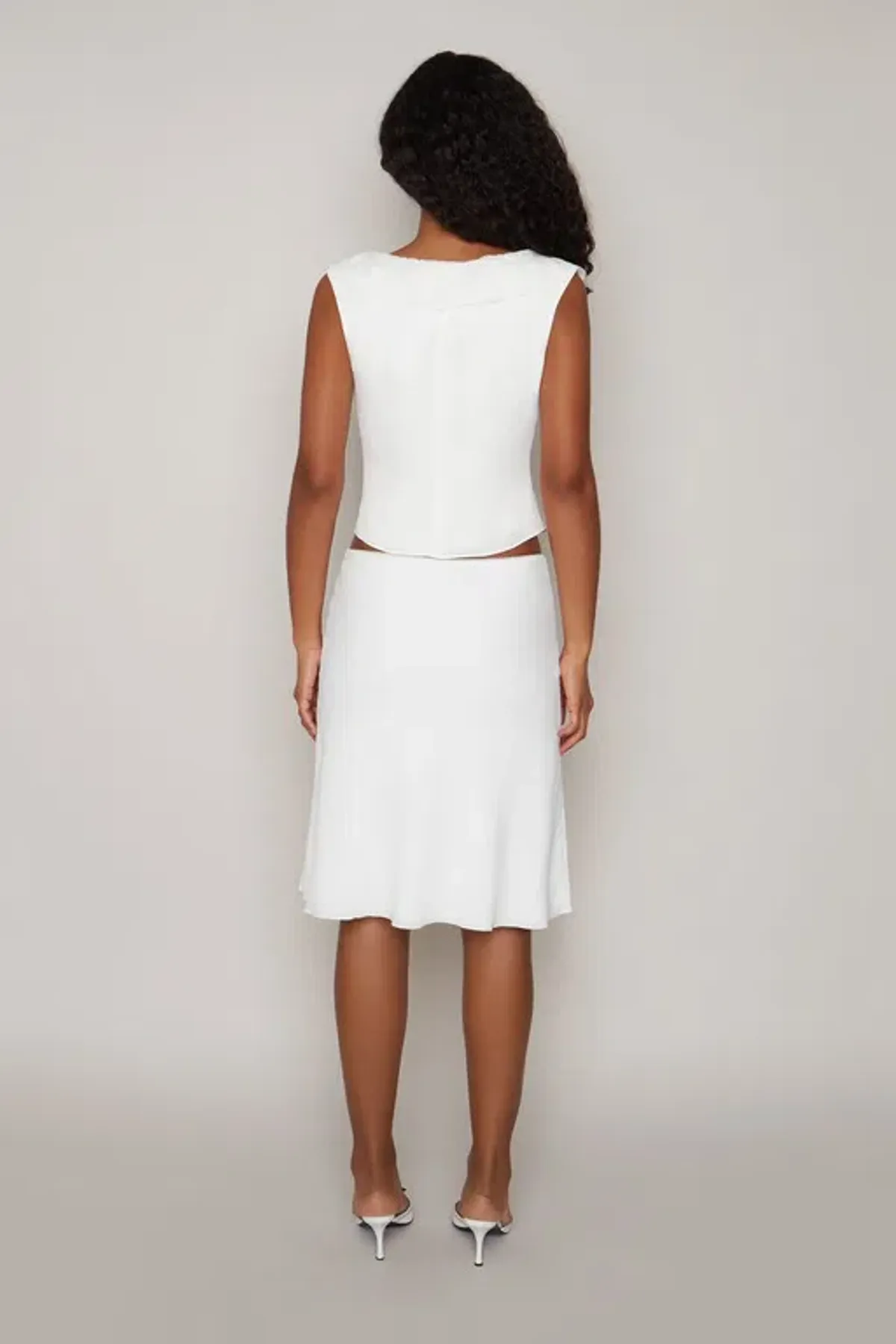 Danielle Guizio Paloma Lace Top & Skirt Set White Size 6 - Image 2