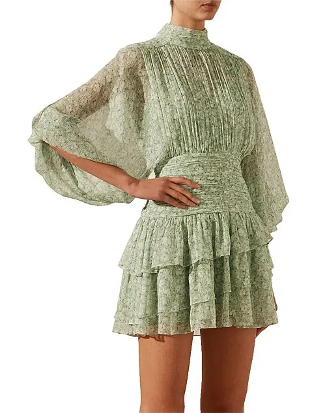 Shona Joy - Aurore Long Sleeve Ruched Mini Dress - Image 1