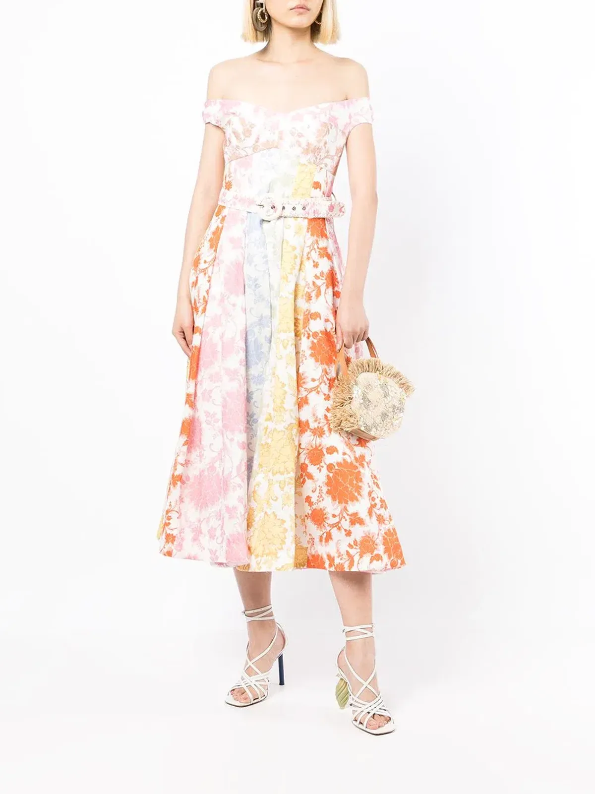 Zimmermann Postcard Spliced Midi Dress Size 1/Au 10 - Image 1