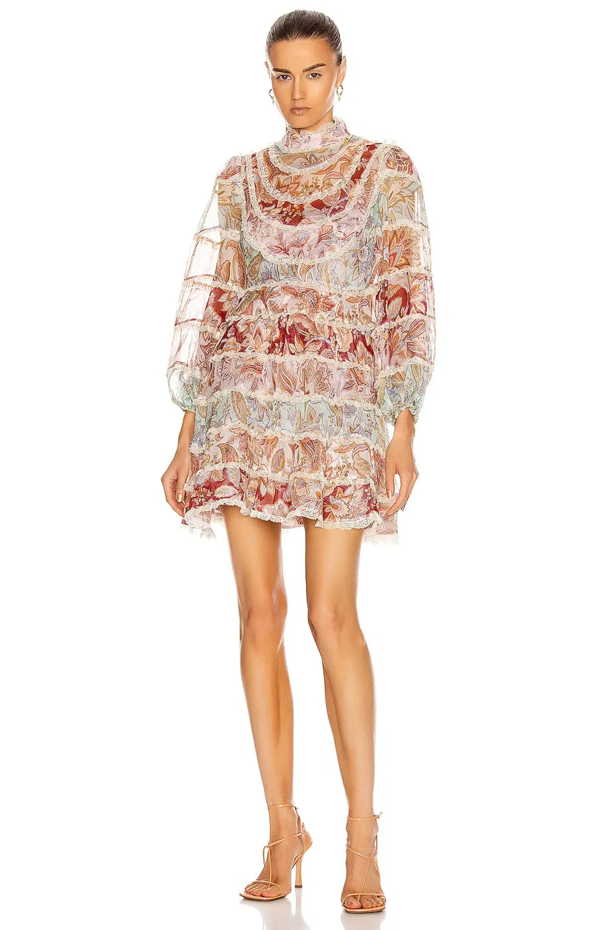 Zimmermann Ladybeetle Spliced Mini Dress Multi size 0/ AU 8 - Image 2