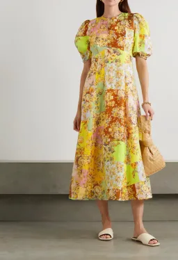 Alemais Matilde Midi Dress Yellow Size 8 for rent on The Volte - image 1