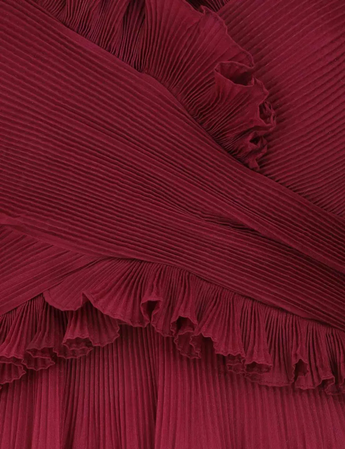 Zimmerman Pleated Off Shoulder Midi Dress in Berry Red Size 0 / AU 8 - Image 4