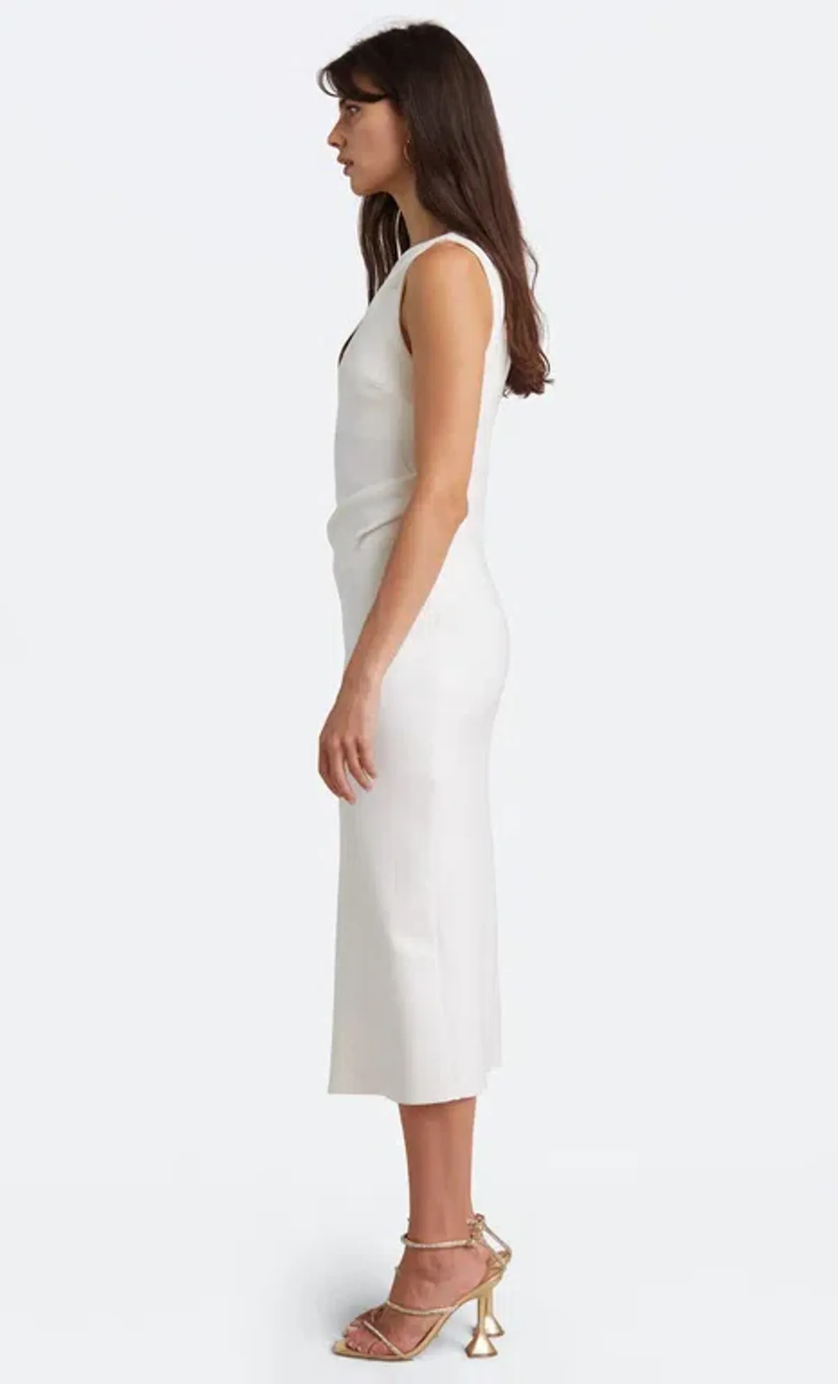 Bec & Bride Be Mine Asym Dress Midi White Size 12 - Image 3