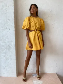 New Romantics Dolce Vita Short Sleeve Mini Dress Orange-Yellow Size 8 for rent on The Volte - image 1