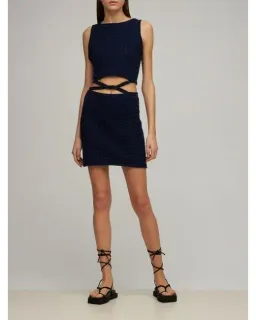 Bec & Bridge Effie Knit Mini Dress Navy Size 12 / L for rent on The Volte - image 4