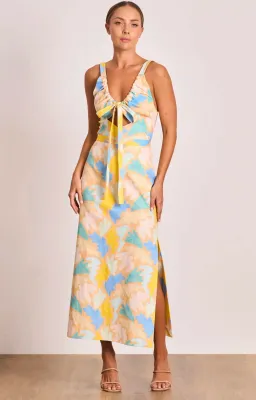 Pasduchas Carnivale Midi Dress Multi Size 10 for rent on The Volte - image 1