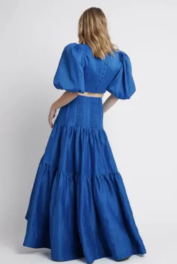 Aje Reverb Gathered Skirt and Top Set Blue Size 8 for rent on The Volte - image 3