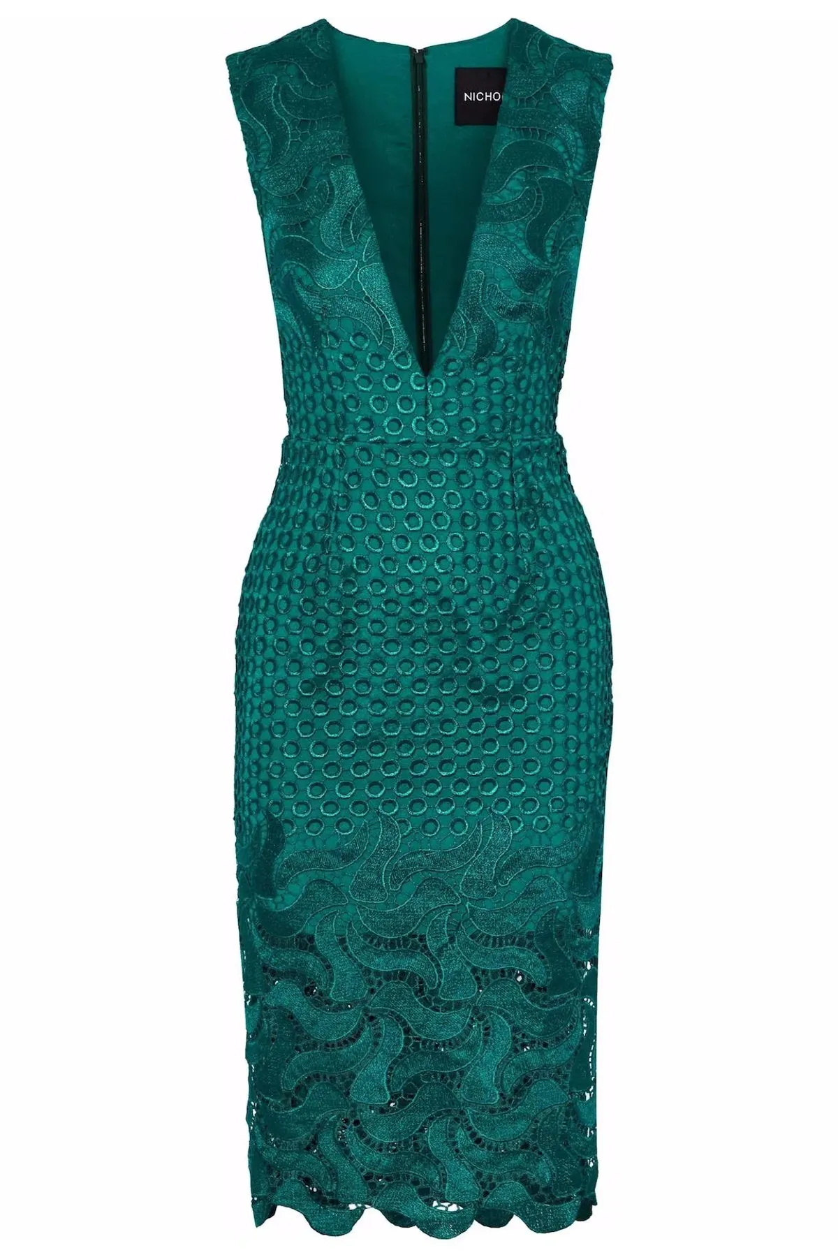 Nicholas Guipure Lace Midi Dress Green Size AU 6  - Image 3