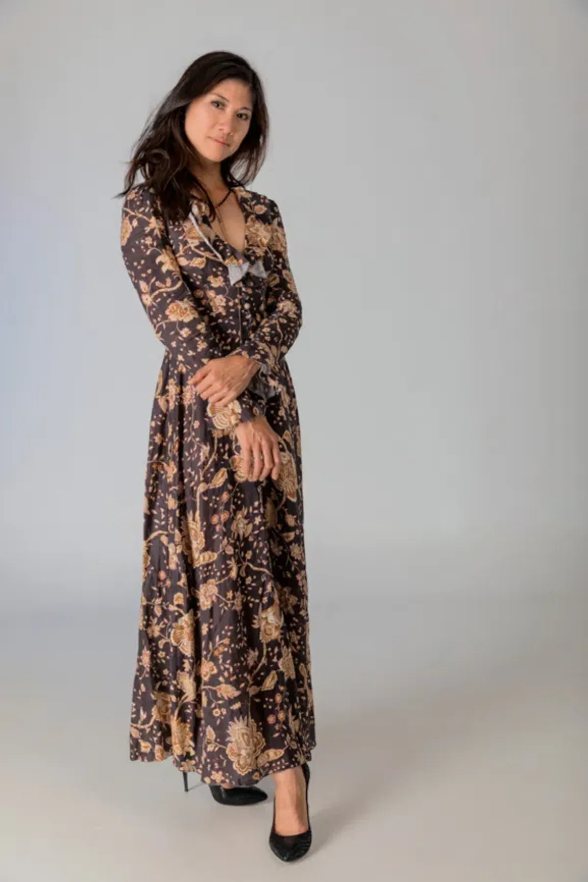 Zimmermann Veneto Ruffle-Trimmed Linen Maxi Dress Floral-Print Size 0/Au 8 - Image 3