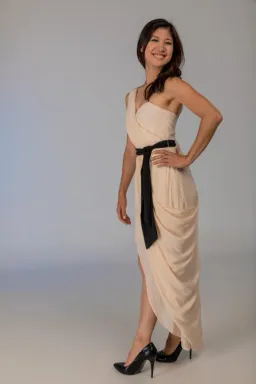 Zimmermann Silk Drape Long Dress Porcelain 6392DRDAZ for rent on The Volte - image 1
