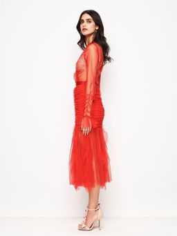 Alice McCall In Love with Love Top & Just Can’t Help It Skirt Set Red Size 4 for rent on The Volte - image 2