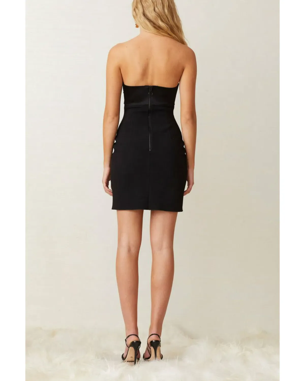 Bec & Bridge Shore Break Mini Dress Black Size AU 8 - Image 4