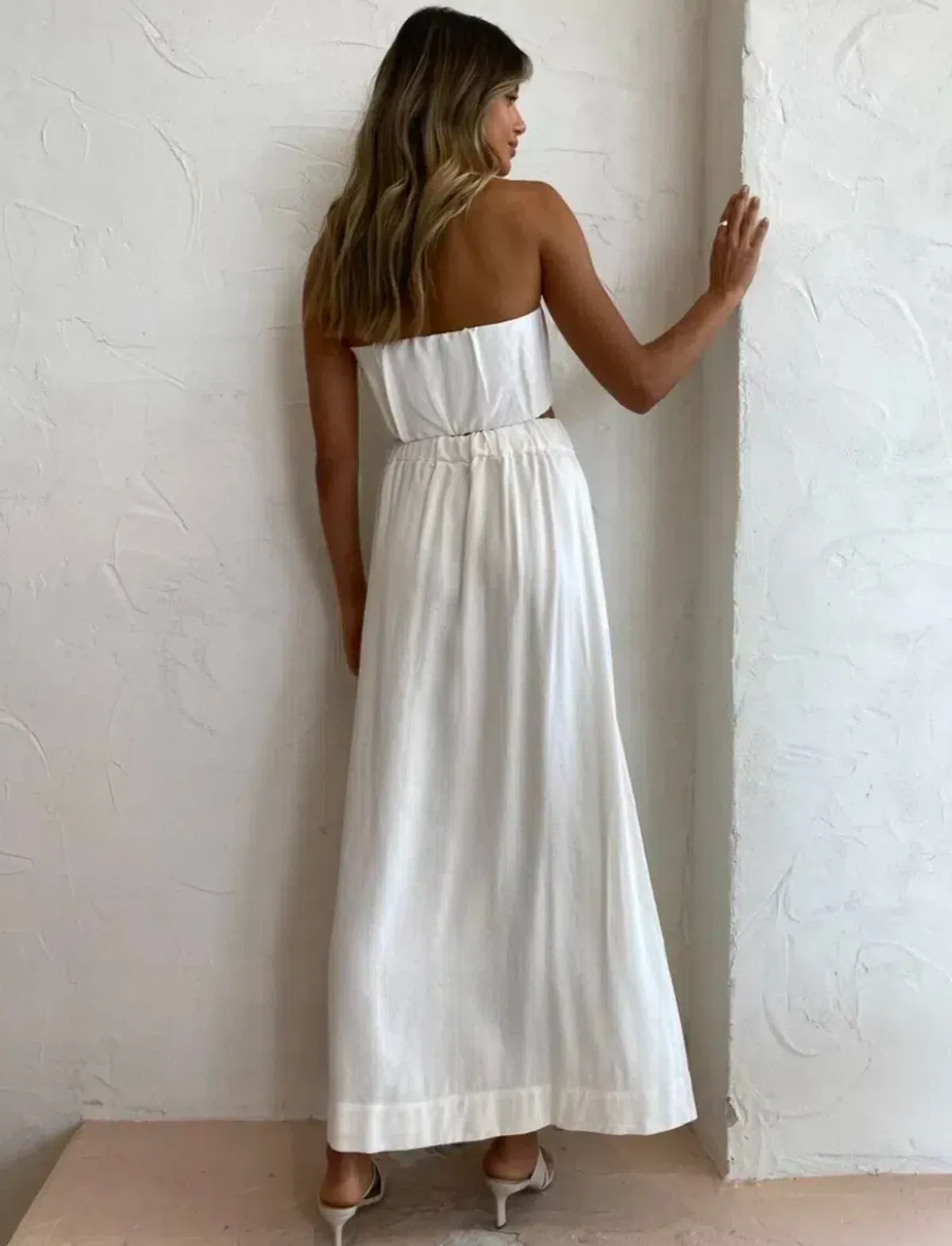 Sir The Label Clemence Bustier and Maxi Skirt Set White Size 6 - Image 4