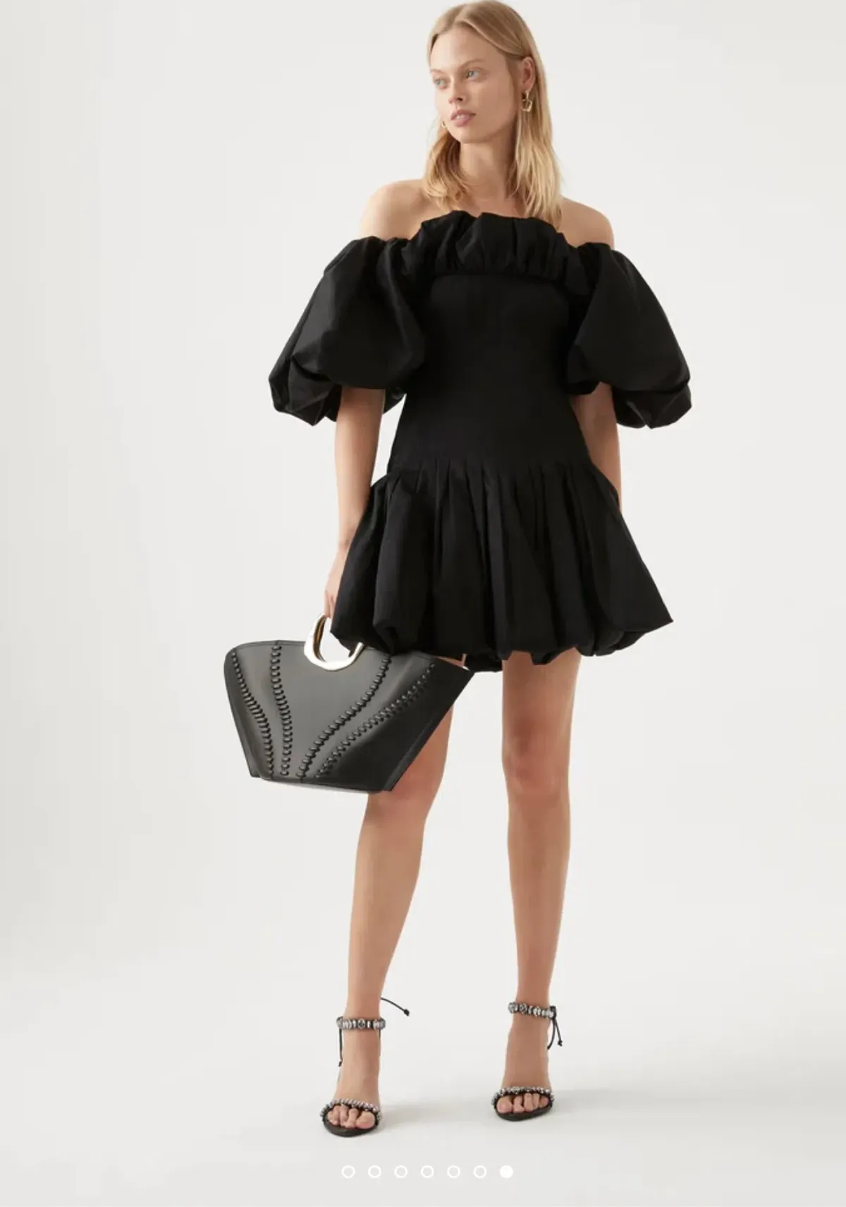 Aje Arles Off the Shoulder Mini Dress Black Size 6 - Image 1