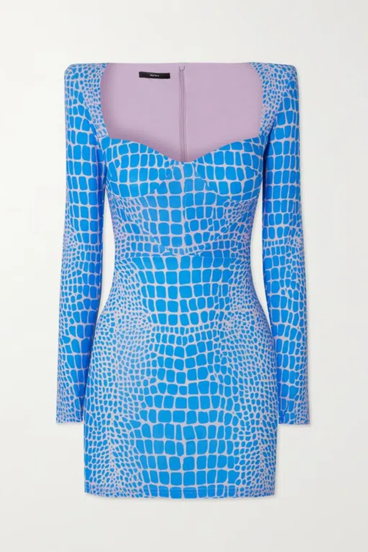Alex Perry Howell Printed Stretch-jersey Mini Dress Blue Size 8 - Image 2