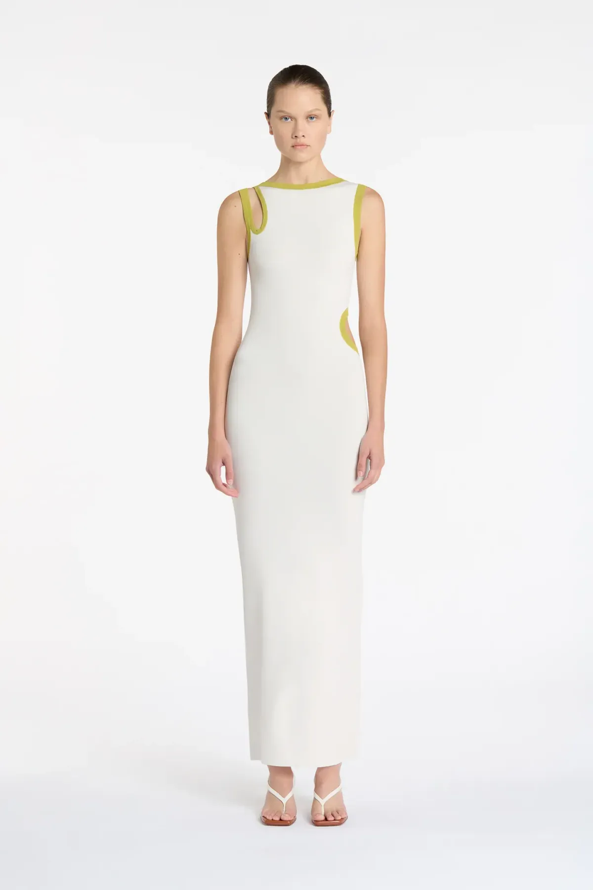 Sir The Label Evalina Cut Out Dress In Citrus Size 1/Au 8 - Image 1