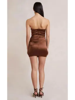 Bec & Bridge Heather Mini Dress Brown Size AU 6 for rent on The Volte - image 3