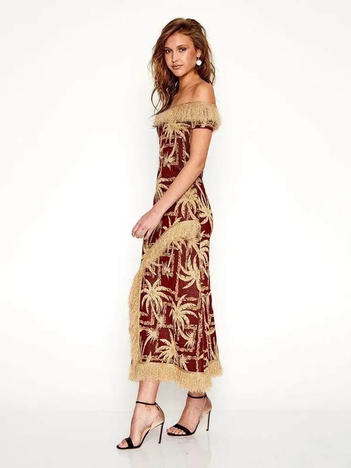 Alice McCall Gold and Red Take me to Paradise midi dress Gold Size AU 6 - Image 1