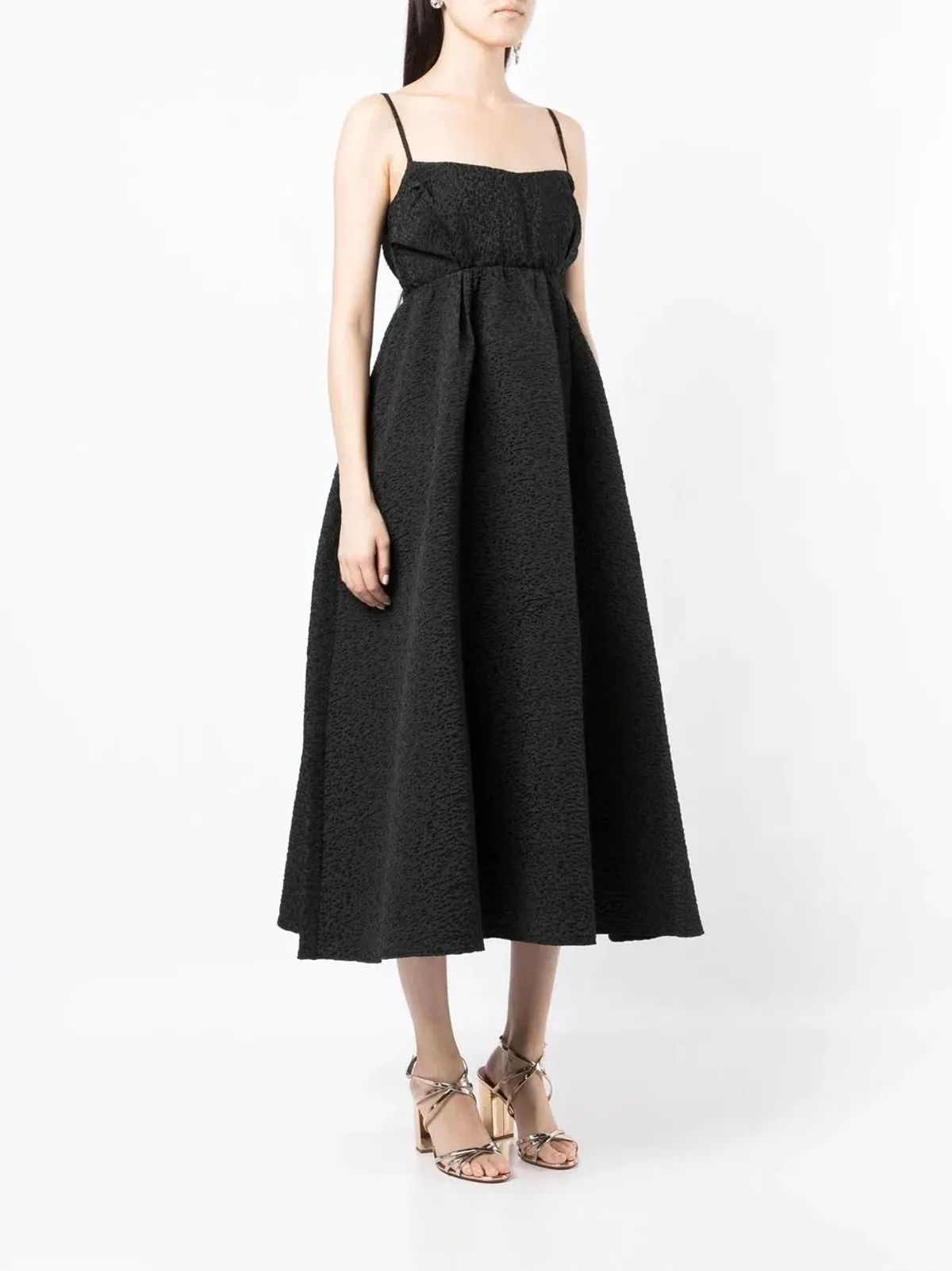 Rachel Gilbert Theo Midi Dress in Black Size 2/AU10 - Image 2