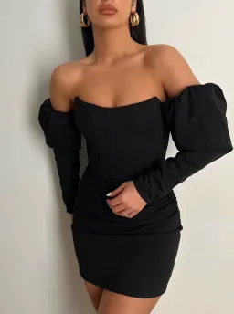 Mélani the Label Valentina Mini Dress Black Size AU 8 for rent on The Volte - image 3
