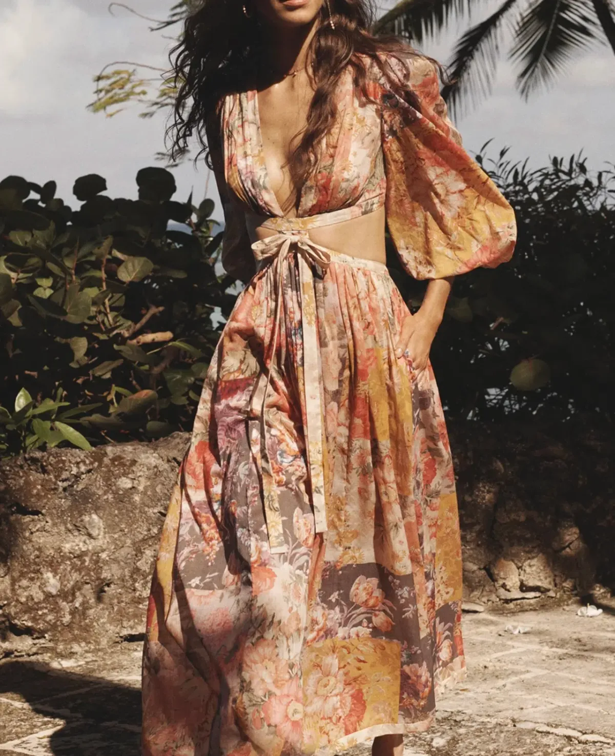 Zimmermann Pattie Patchwork Long Dress Floral Size 3 / AU 14 - Image 2
