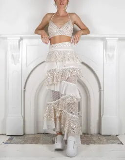 Ixiah the Label Sequin Outlaw Set White Size 6 for rent on The Volte - image 2