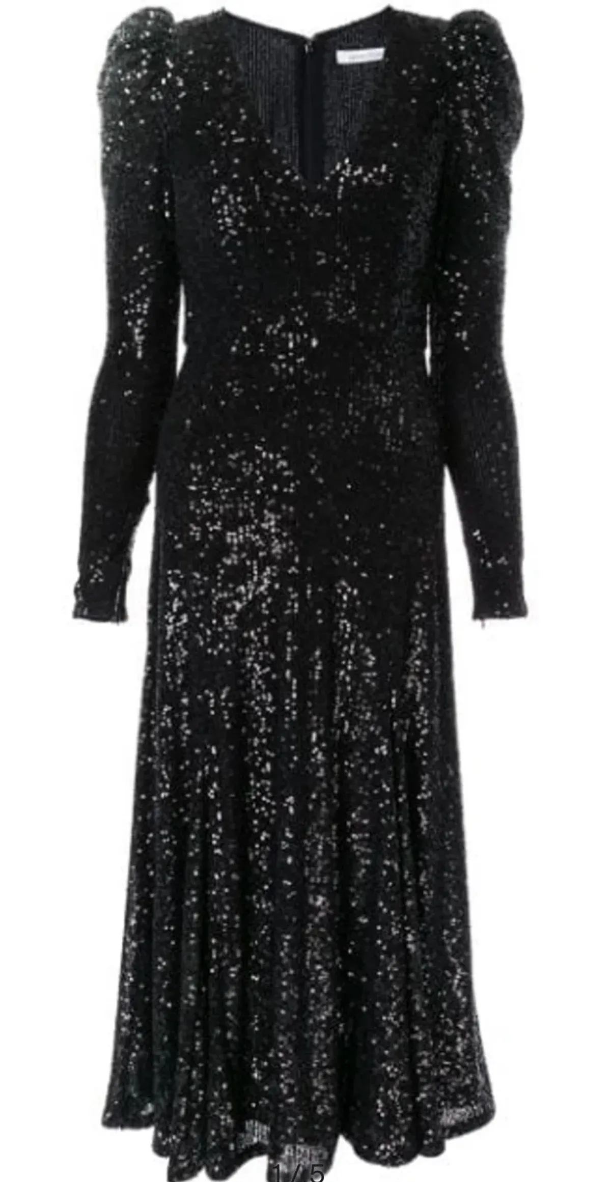 Rachel Gilbert Nancy Midi Black Dress Size 8 - Image 4