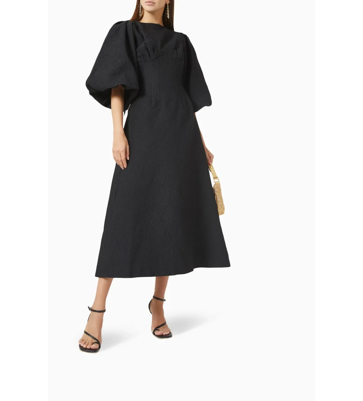Rachel Gilbert Emiko Midi Dress in Black Size M/AU10 - Image 2