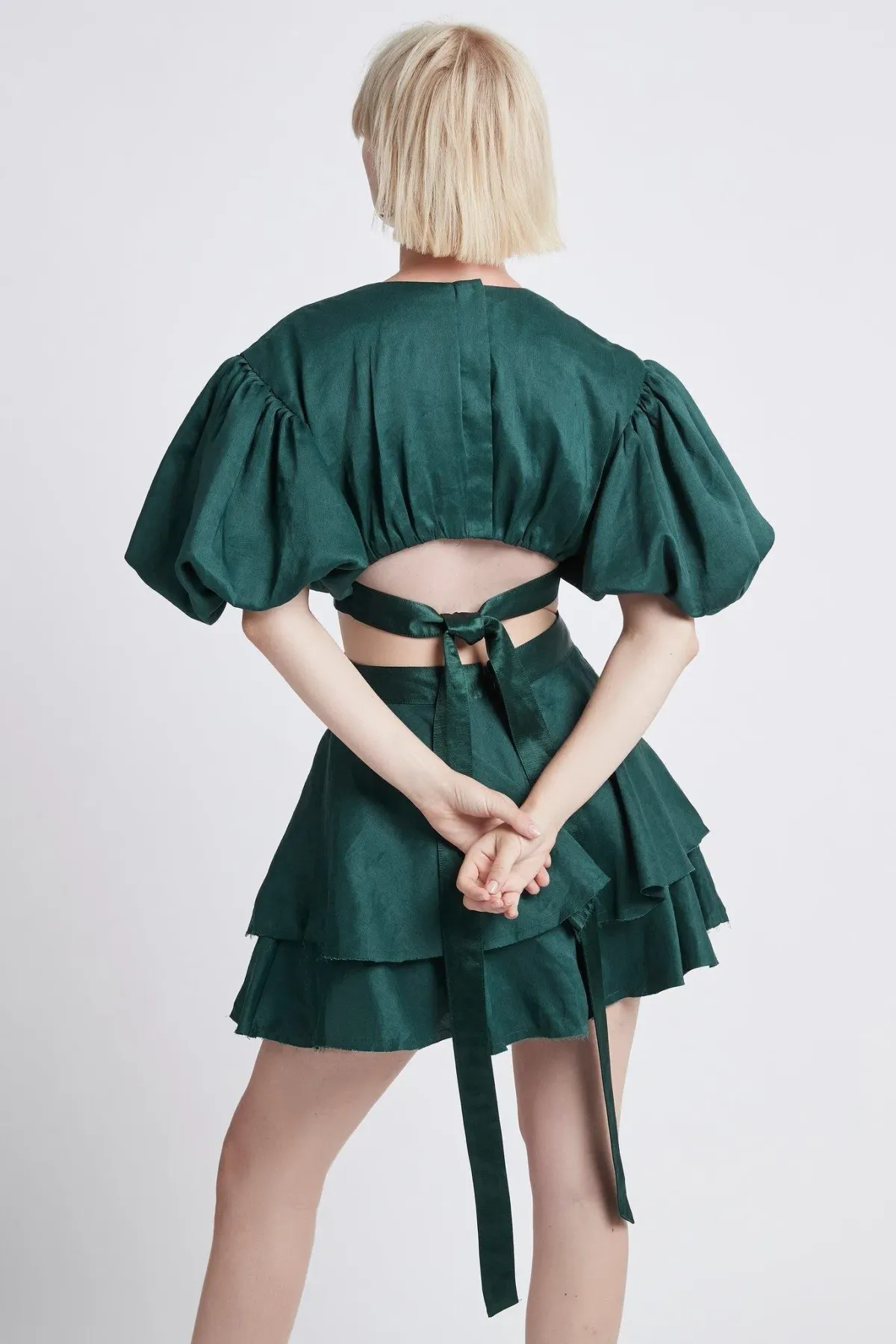 Aje Gracious Mini Dress Emerald Green Size AU 6 - Image 2