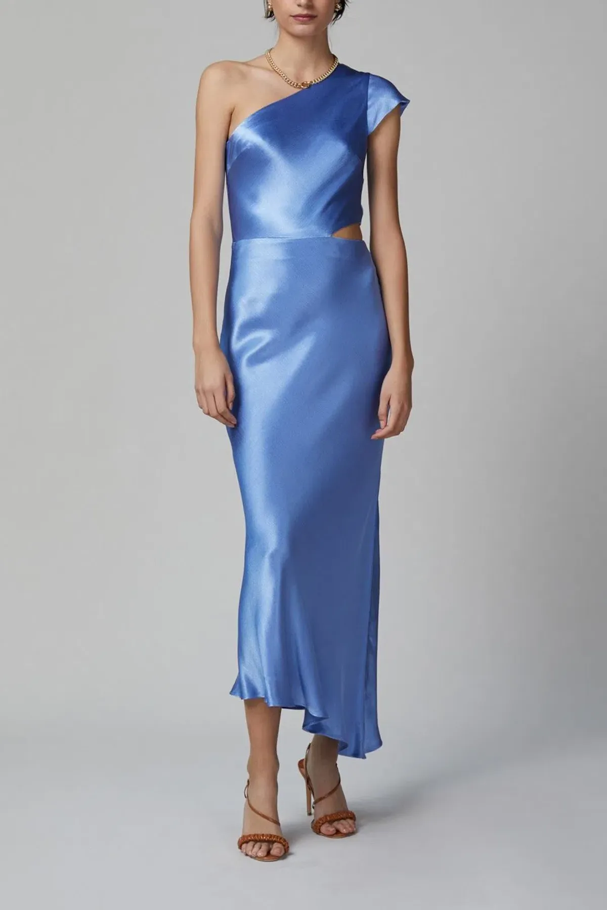 Bec & Bridge Delphine Asymmetrical Midi Dress Blue Size 14 / XL - Image 1
