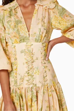 Zimmermann's Amelie Corset Dress Peach 1 / AU 8 for rent on The Volte - image 3
