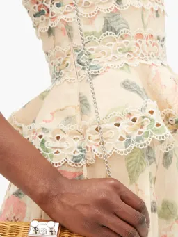 Zimmermann Kirra Floral Set Top and Shorts Beige Size 1 / AU 8 for rent on The Volte - image 4