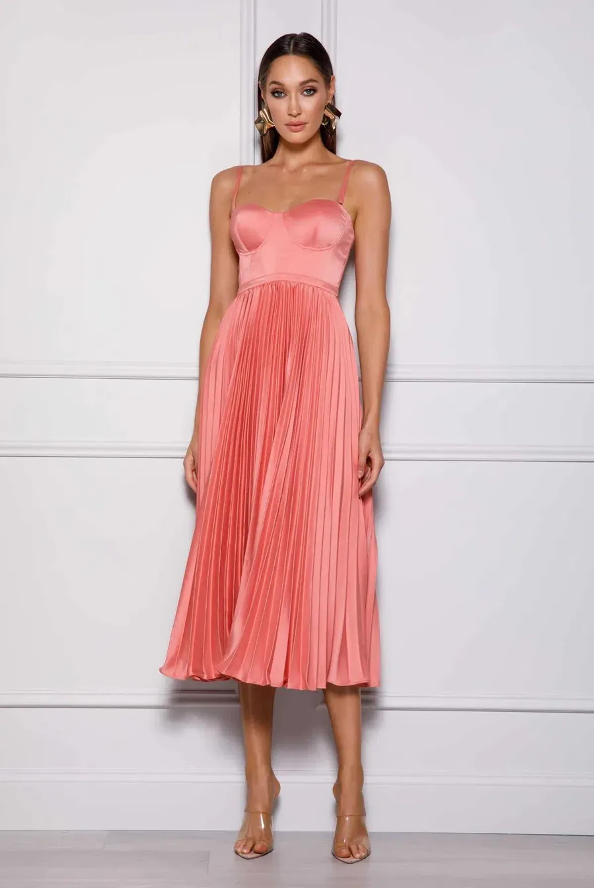 Elle Zeitoune Milan dress in watermelon Pink AU Size 16 - Image 2