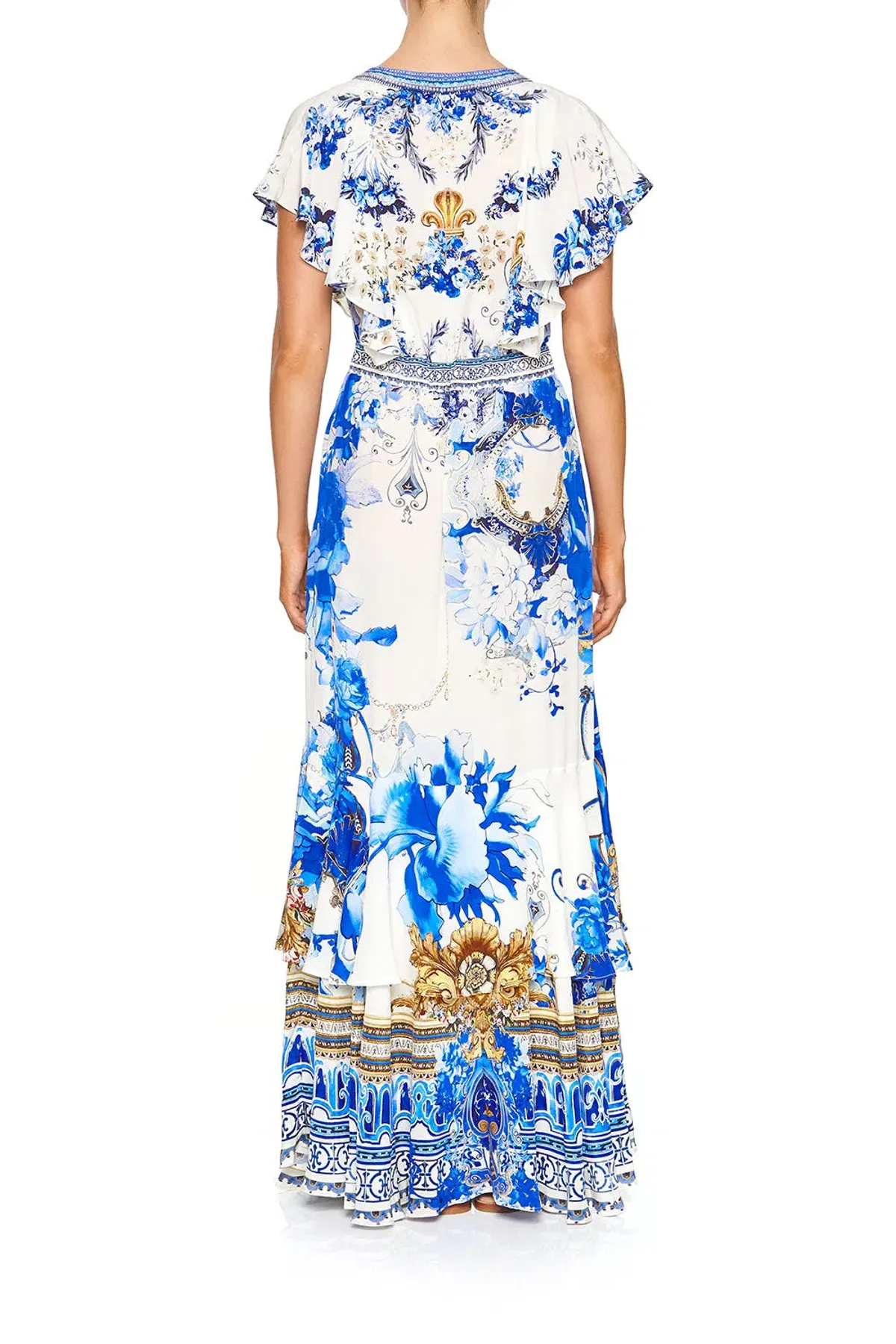 Camilla Saint Germaine Tie Front Maxi Dress with Split Size 8 - Image 4