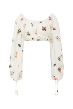 Alemais Hera Top Print Size 6 for rent on The Volte - image 5