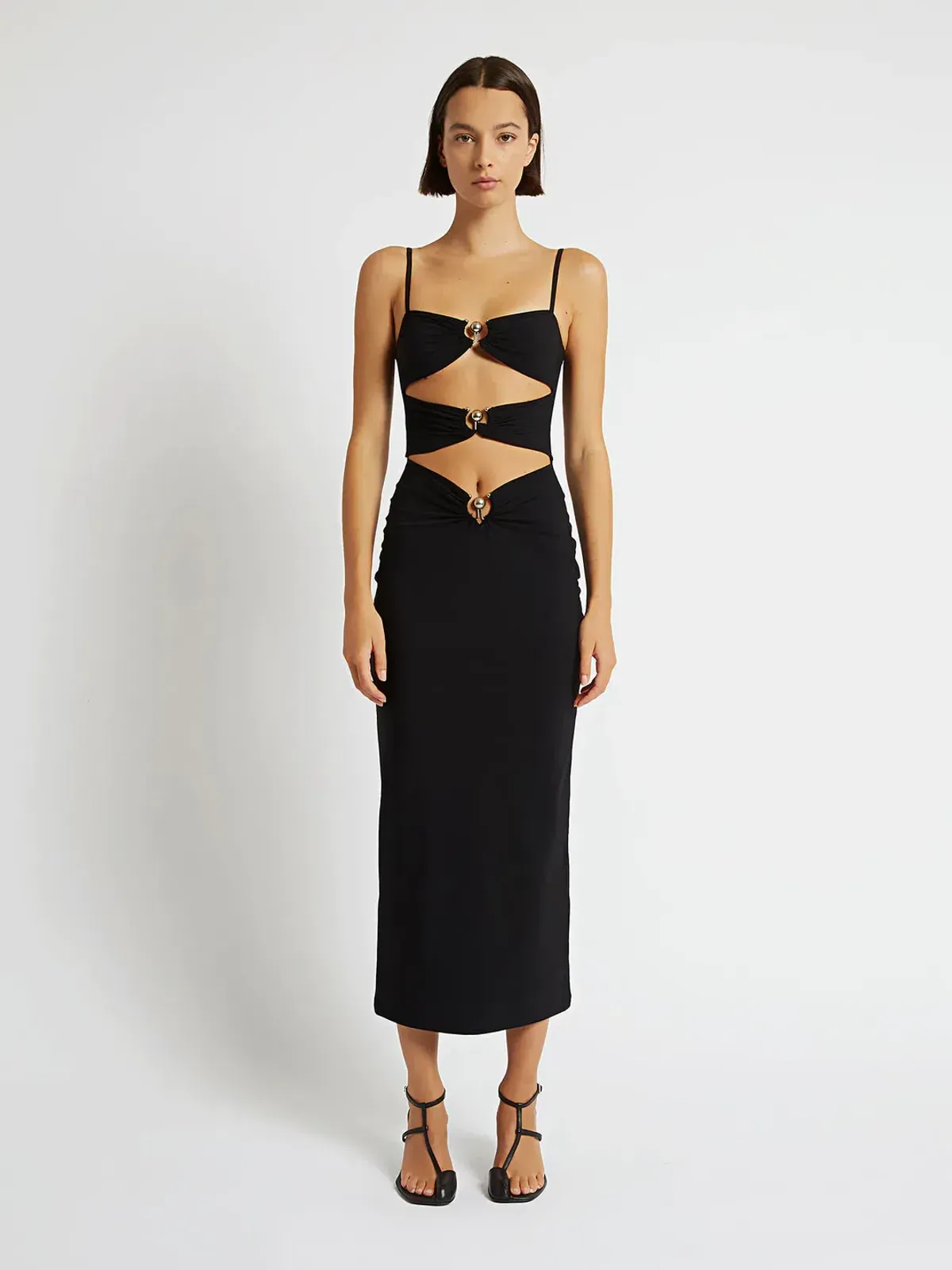 Christopher esber pierced orbit column dress Black Size AU 8 - Image 1