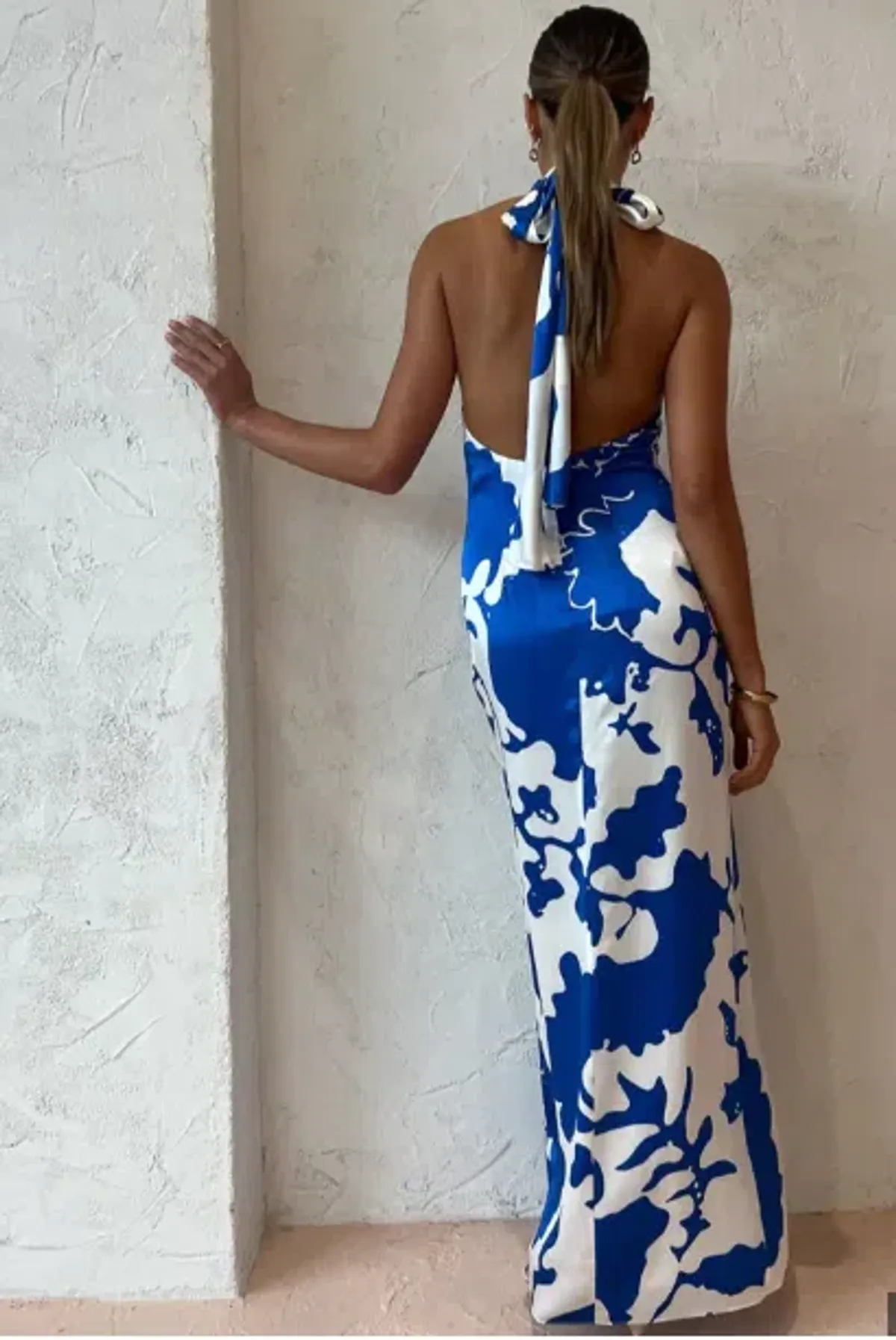 Sir The Label Esme Halter Dress Merce Abstract Print Size 3 / AU 12 - Image 3