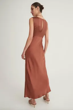 Hansen and Gretel Jessa Dress Brown Size 8 for rent on The Volte - image 3