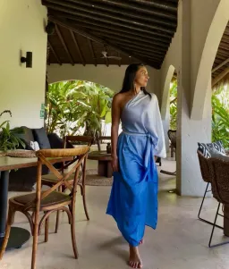 BAOBAB Cabana Dress Blue Multi Size M for rent on The Volte - image 2