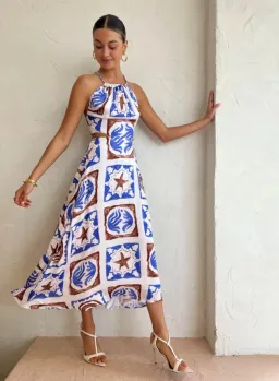 Roame Jude Dress Print Size 2/AU 10 for rent on The Volte - image 2
