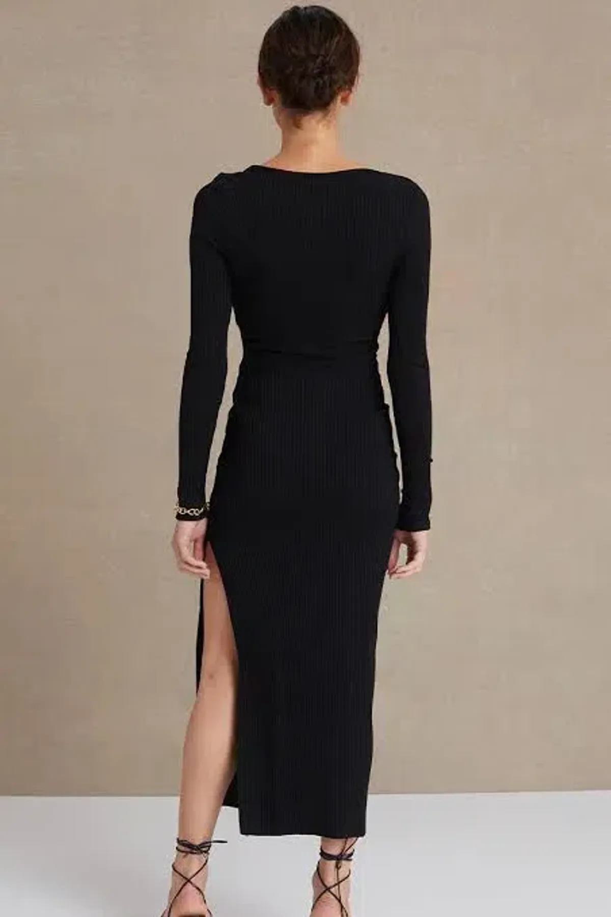 Bec & Bridge Della Vita Midi Dress in Black Size 12 / L - Image 3